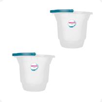 Kit 2 Balde Multiuso Hydrus 8,5 litros Transp. 29x26 Cm