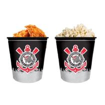 Kit 2 Balde Pipoca Grande 2,5L Corinthians Timão Filmes
