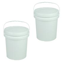 Kit 2 Balde Plástico Alimentício c/ Tampa e Alça 3,6L