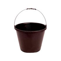 Kit 2 Balde Plástico Preto Liso Com Alça de Aço 12 litros