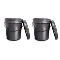 Kit 2 Baldes Baldinhos 3,6 Litros Recipiente Tampa Lacre Alça