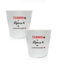 Kit 2 Baldes De Pipoca Personalizados - Filminho + Pipoca Kit 2 Baldes De Pipoca Personalizados - Filminho + Pipoca