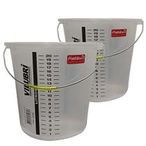 Kit 2 Baldes de Polipropileno 20l Graduado - Vilubri