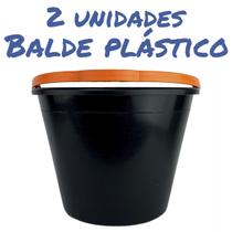 Kit 2 Baldes Multiuso Resistente com Alça Reforçada 12 Litros