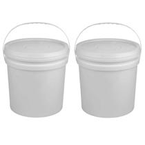 Kit 2 Baldes Plástico Industrial 20 Litros C/Tampa Hermético