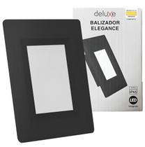 Kit 2 Balizador Parede Led Preto 2w IP65 4x2 Branco Quente 3000k