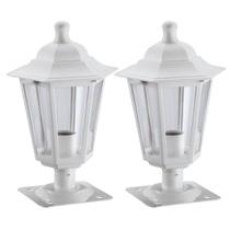 Kit 2 Balizadores para Jardim Luminária Externa em Alumínio Lente Transparente Clássico Grega Dital Kit 2 Balizadores para Jardim Luminária Externa em Alumínio Lente Transparente Clássico Grega Dital