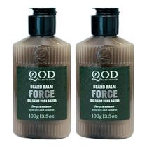 Kit 2 Balm Fortalecedor para Barba Bálsamo Beard Force Anti Frizz 100g QOD Barber Shop QBS