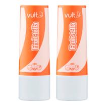Kit 2 Balm Labial Fruittella Mix de Frutas Rosa Fruit Protetor Hidratante Lip Sabor Bala 3,5g Vult
