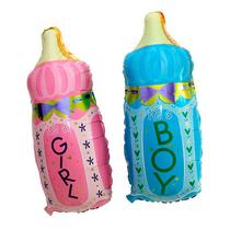 Kit 2 Balões Mamadeira Para Chá De Revelação Menina Menino 44x82cm