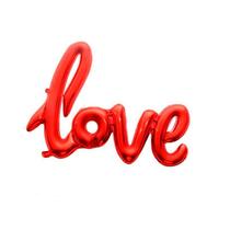 Kit 2 Balões Metalizado Love Vermelho 64 Cm Festa Decoração