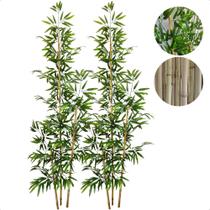 Kit 2 Bambu Artificial 2 Metros Mosso Grande Sem Vaso Decoração Kit 2 Bambu Artificial 2 Metros Mosso Grande Sem Vaso Decoração