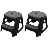 Kit 2 Banco Escada Plástico Com 2 Degraus
