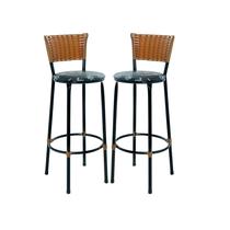 Kit 2 Bancos Banquetas Para Bistrô Sofisticadas Com Encosto E Assento Napa Com Estofado