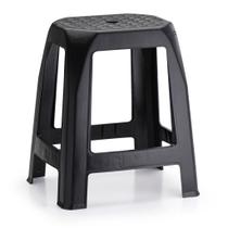 Kit 2 Bancos Resistentes Preto Multiuso