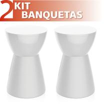 Kit 2 Bancos Sili colorida branco
