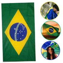 KIT 2 Bandeira Do Brasil Oficial 1,40x0,93 Poliéster Grande