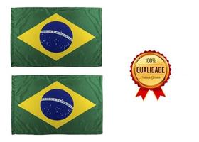 Kit 2 Bandeiras Brasil 2,00x1,40mt Gigante Oficial Premium