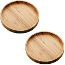 Kit 2 Bandeja De Bambu Round 20X20X1,5 1361