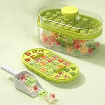 Kit 2 Bandeja de Cubos de Gelo, Caixa de Freezer Portátil para Armazenamento de Gelo MS-328