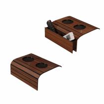 Kit 2 Bandeja Esteira para Braço de Sofá Mel Porta Copos e Controle Kit 2 Bandeja Esteira para Braço de Sofá Mel Porta Copos e Controle