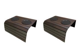 Kit 2 Bandeja Esteira Porta Copo Para Braço de Sofá