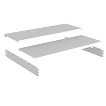 Kit 2 Bandeja Gondola Rack FIT Branco 4X 30x90 CH22 Pe Branco