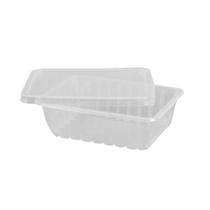 Kit 2 Bandeja Retangular 1200Ml RioPlastic 12Un Com Tampa Sem Divisoria