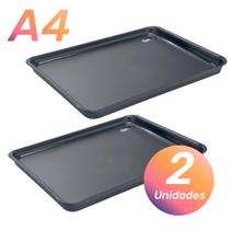 Kit 2 Bandejas A4 Multiuso Organizadora Mesa/café/escritório Kit 2 Bandejas A4 Multiuso Organizadora Mesa/café/escritório