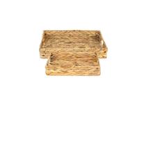 Kit 2 Bandejas De Fibra Natural Seagrass Com Alça Paramount Kit 2 Bandejas De Fibra Natural Seagrass Com Alça Paramount
