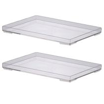 Kit 2 Bandejas Em Acrílico Cristal 25x17x2cm 1639 Paramount