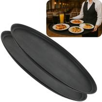 Kit 2 Bandejas Garçom Oval 56x68cm Para Servir Antiderrapante Emborrachada Profissional Unitermi Kit 2 Bandejas Garçom Oval 56x68cm Para Servir Antiderrapante Emborrachada Profissional Unitermi