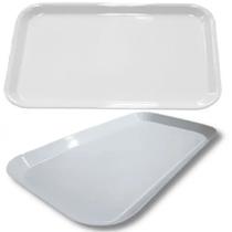 Kit 2 Bandejas Travessa Prato Retangular em Melamina 31cm