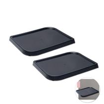 Kit 2 Bandejas Travessa Retangular Decorativa Multiuso Pia Banheiro Lavabo Preto - Ou