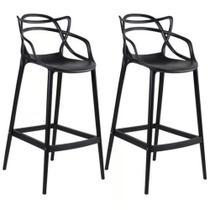 Kit 2 Banqueta Allegra Alta Cozinha Americana Balcão Preto Kit 2 Banqueta Allegra Alta Cozinha Americana Balcão Preto