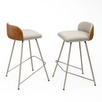 Kit 2 Banqueta Nobre Alta Balcão Cozinha Luxo Área Gourmet