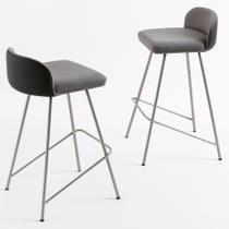 Kit 2 Banqueta Nobre Alta Balcão Cozinha Luxo Área Gourmet Preto