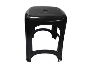 Kit 2 Banqueta Plástica Reforçada Cap. 120kg Preta