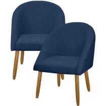 Kit 2 Banqueta Poltrona Lua Bouclê Sala Penteadeira Ou Salão