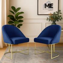 KIT 2 Banqueta Poltrona Lua Penteadeira E Salão Com Base Metálica