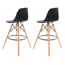 Kit 2 Banquetas Alta Charles Eames Eiffel Branca