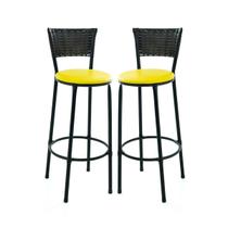 Kit 2 banquetas alta cozinha bar balcão area gourmet - ESPAÇO JUNCO