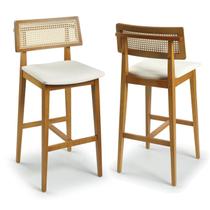 Kit 2 Banquetas Alta em Madeira Maciça Palermo