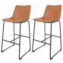 Kit 2 Banquetas Alta Munich Para Cozinha Bar Bistro Bancada