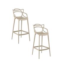 Kit 2 Banquetas Altas Alegra Espresso Móveis Fendi