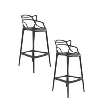 Kit 2 Banquetas Altas Alegra Espresso Móveis Preto