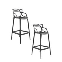 Kit 2 Banquetas Altas Alegra Espresso Móveis Preto