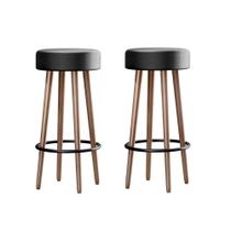 Kit 2 Banquetas Altas Berlim material sintético Preto - Loja Sheep