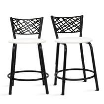 Kit 2 Banquetas Baixas Eclipse Preta Para Mesa Bistrô Bar Cozinha Bancada Área Gourmet Sorveteria Edicula Lanchonete