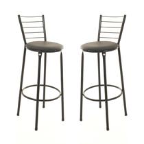 Kit 2 banquetas banco alta balcão cozinha arame - ESPAÇO JUNCO